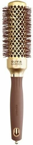 Термобрашинг Olivia Garden Expert Blowout Shine Wavy Bristles Gold & Brown ID2049 для волос, 35 мм