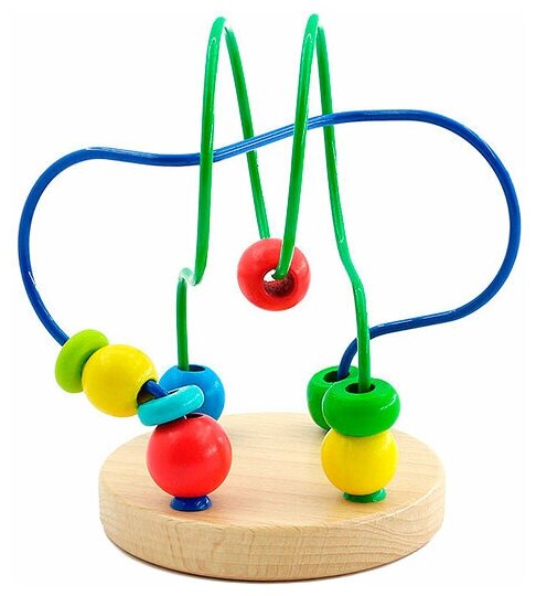 Развивающая игрушка Мир деревянных игрушек №7, зеленый/синий/красный