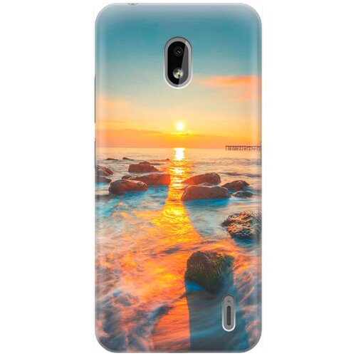 фото Силиконовый чехол на nokia 2.2 / нокиа 2.2 с принтом "закат на побережье" re:pa