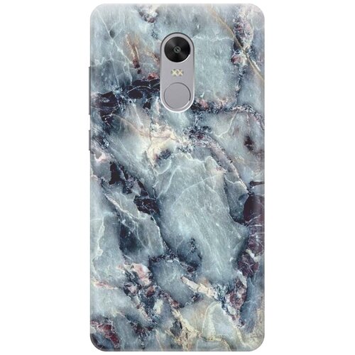 фото Cиликоновый чехол бледно-синий мрамор на xiaomi redmi note 4x / сяоми редми ноут 4х re:pa