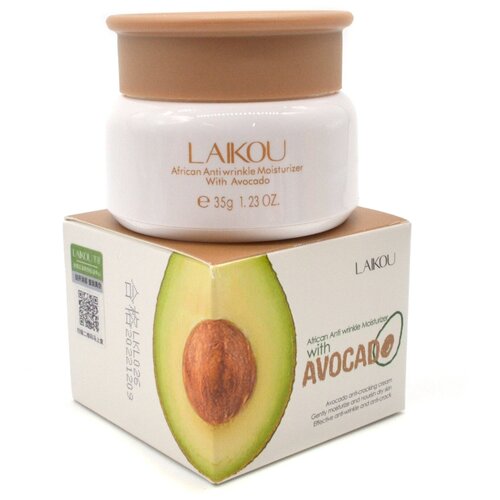 LAIKOU African Anti Wrinkle Moisturizer With Avocado Увлажняющий омолаживающий крем для лица с авокадо, 35 г