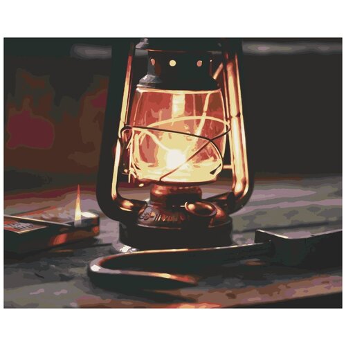 фото Картина по номерам «керосиновая лампа», 40x50 см, артвентура
