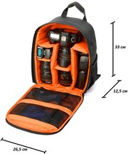 Рюкзак для фотоаппарата (оранжевый)