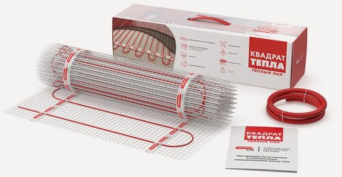 Изображение товара Нагревательный мат, СТН, Квадрат тепла КМ-1500-10.0 150 Вт/м2, 10 м2, 2000х50 см