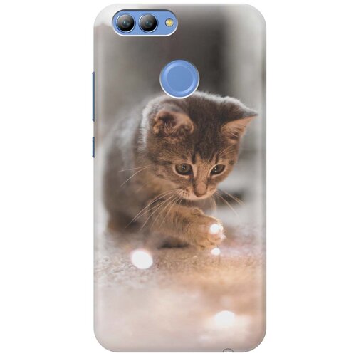 фото Cиликоновый чехол на huawei nova 2 / хуавей нова 2 с принтом "котенок и свет" gosso