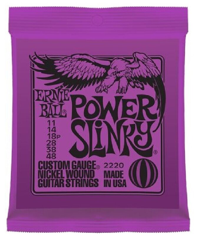 Струны для электрогитары Ernie Ball 2220 Nickel Wound Power Slinky 11-48