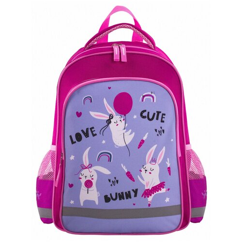 Пифагор Рюкзак Funny bunnies (229993), розовый/фиолетовый