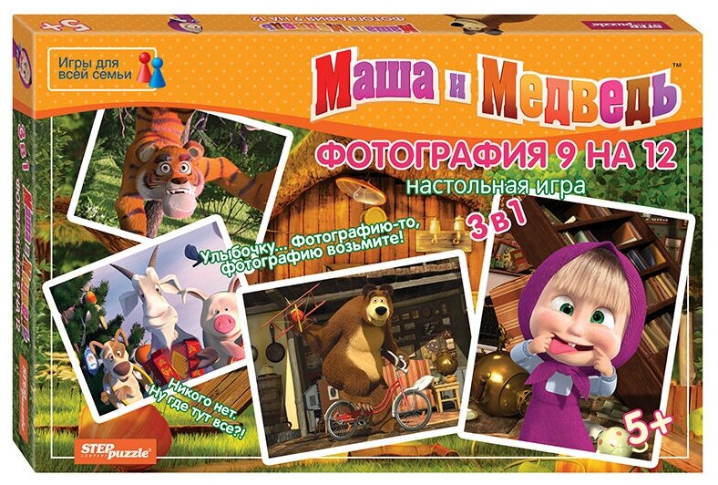 Настольная игра Step puzzle Фотография 9 на 12 Маша и Медведь (Анимаккорд)