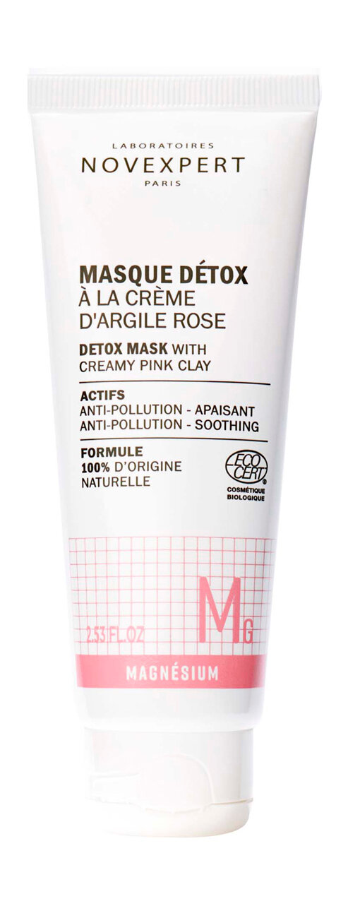 Маска детокс для лица с розовой глиной Novexpert Detox Mask With Creamy Pink Clay 75 мл .
