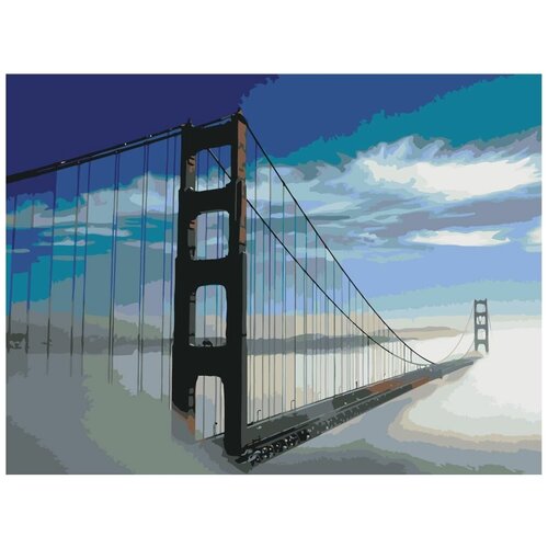 картина по номерам 30x40 см в коробке завораживающий вид Картина по номерам Мост в облака, 30x40 см