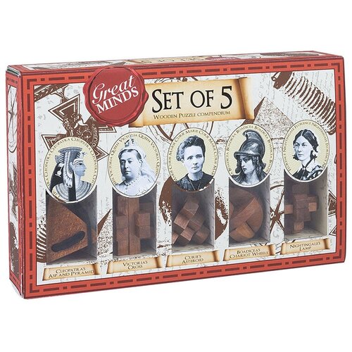 фото Набор головоломок professor puzzle great minds women’s set of 5 puzzles (gm1528) 5 шт. коричневый