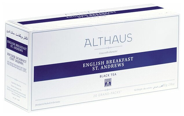 Чай черный Althaus English Breakfast St. Andrews в пакетиках для чайника, 20 пак. - фотография № 1