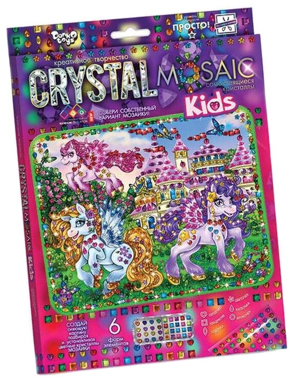 Набор креативного тв-ва Crystal Mosaic Kids Прекрасные Пони