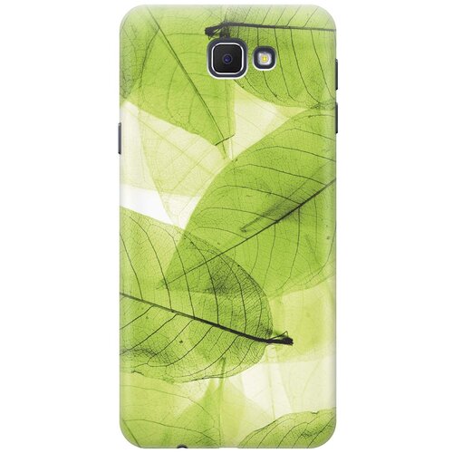 фото Cиликоновый чехол на samsung galaxy j5 prime / самсунг джей 5 прайс с принтом "зеленые листья" gosso