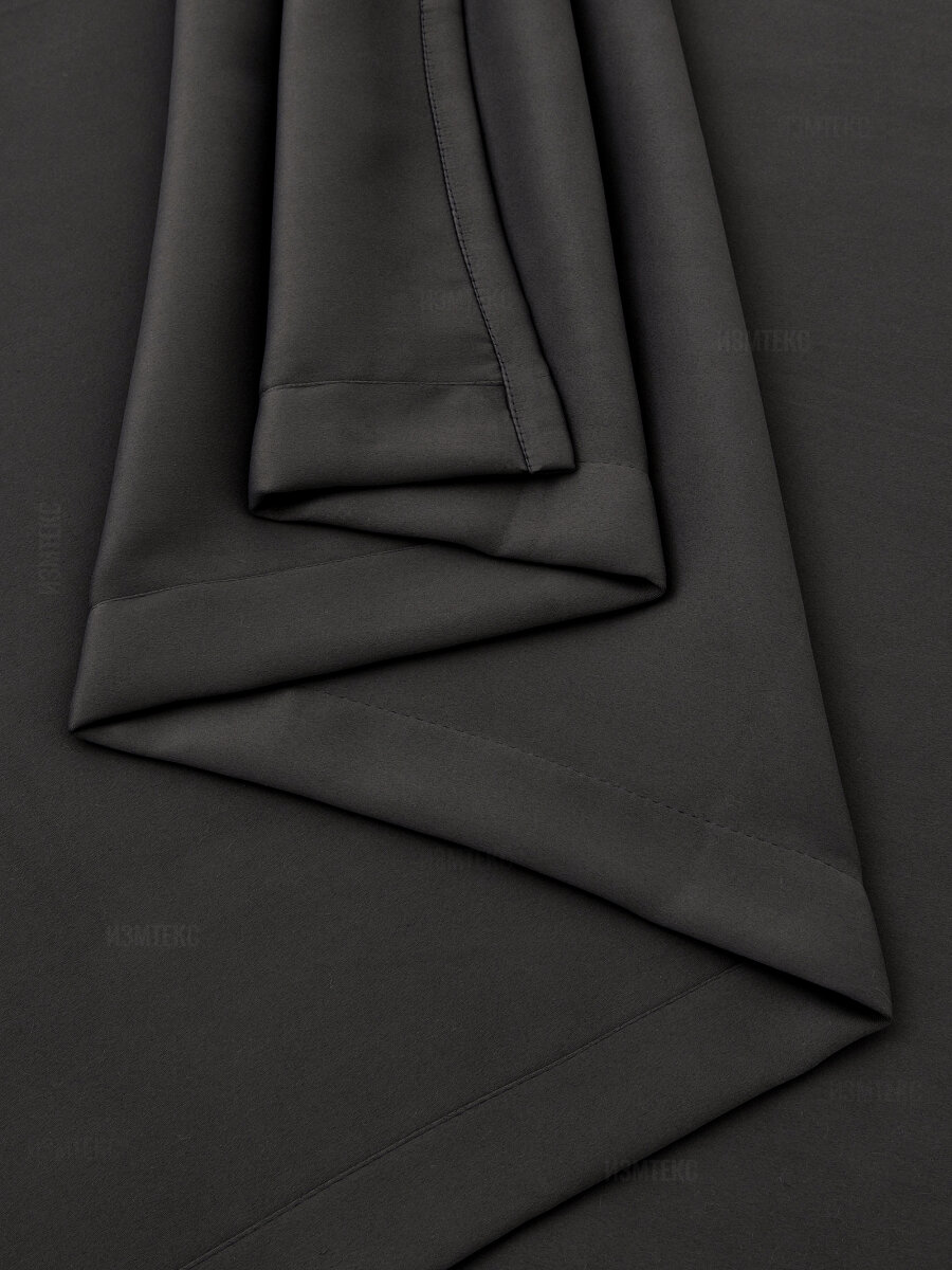 Шторы блэкаут, готовый комплект, размер 200х280 - 2 шт, цвет темно-серый, с затемнением. Светонепроницаемость 95% - фотография № 9