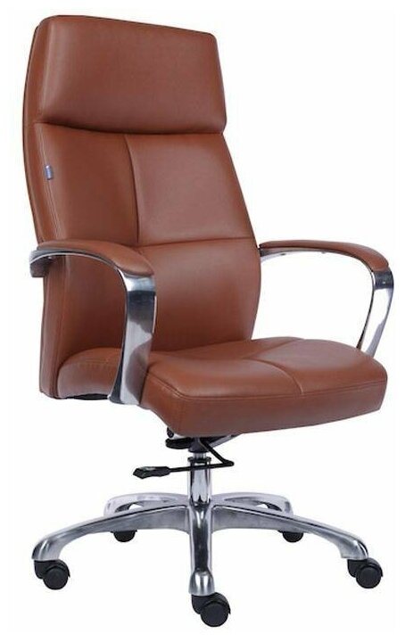 Кресло для руководителя Madrid, Цвет обивки: коричневый, Цвет корпуса: хром