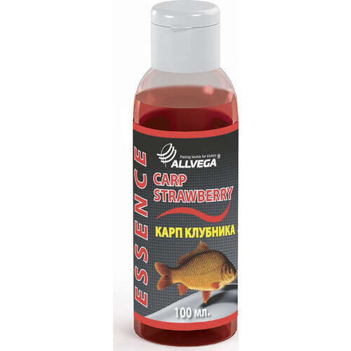 Ароматизатор-концентрат жидкий ALLVEGA Essence Carp Strawberry 100мл (карп клубника 100 мл.*5)