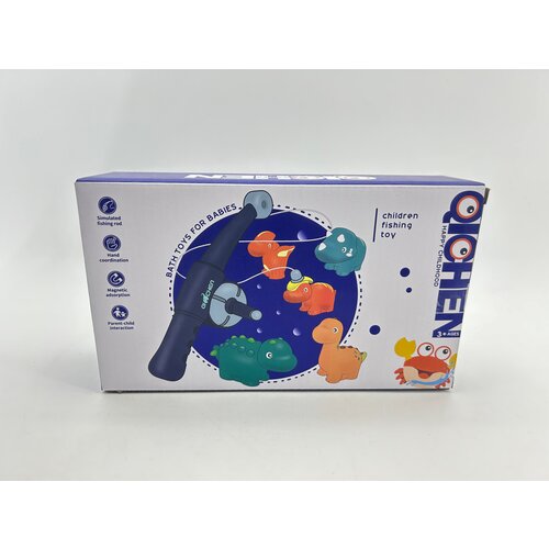 Набор для ванной Qi Chen Toys Динозаврики, с удочкой, FCJ1031452, разноцветный