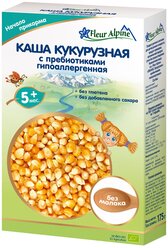 Каша Fleur Alpine безмолочная кукурузная с пребиотиками гипоаллергенная, с 5 месяцев, 175 г