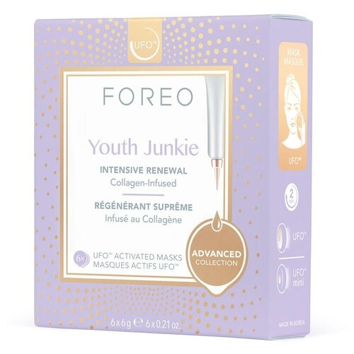 фото Foreo youth junkie маска, активированная ufo, 6 г, 6 шт.