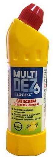 МультиДез, Тефлекс для дезинфекции и мытья сантехники (лимон), 1 л - фотография № 4