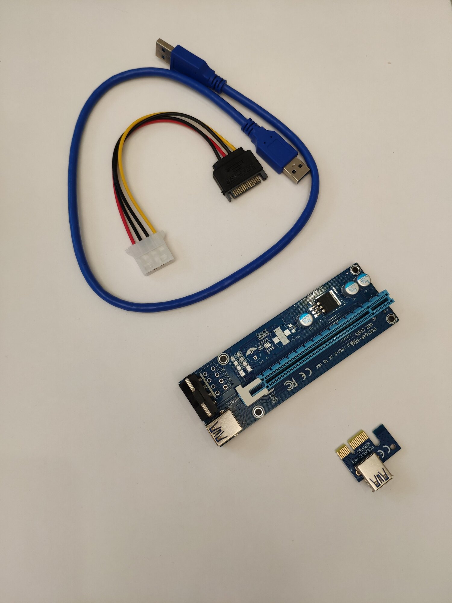 Райзер PCI Express 1x to 16x Riser Card USB 30 ver 006S