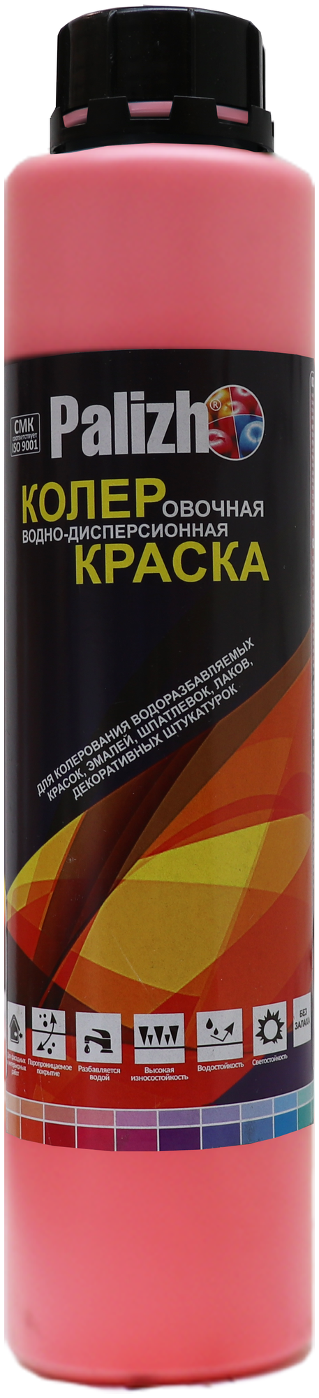 Колеровочная краска Palizh В/Д №500 красный 0,75 л 11605999