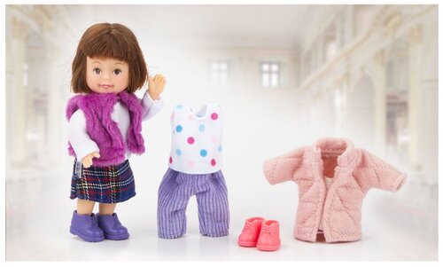 Игровой набор M&C Toy Centre Paula Winter Collection Брюнетка, 10 см, MC23009b