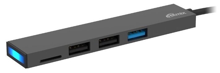 Ritmix / USB HUB HUB 3 порта+картридер CR-4315 Metal