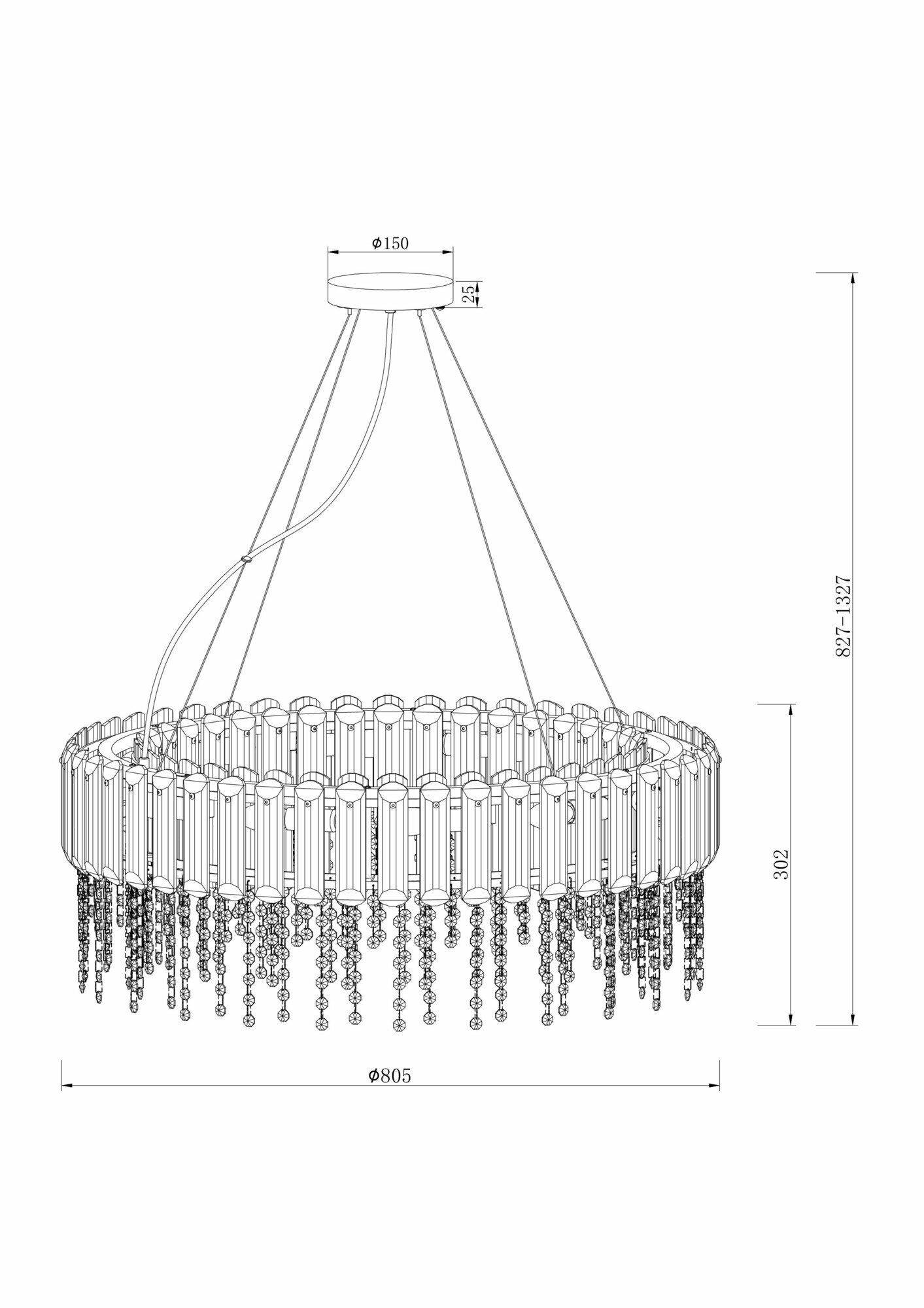 Люстра Maytoni HAIL MOD097PL-12CH - фото №6