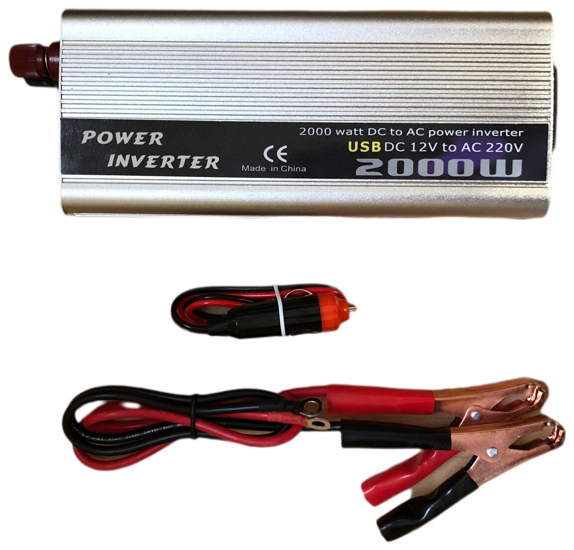 Инвертор автомобильный Power Inverter, 2000 Вт