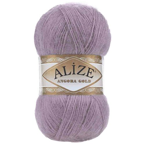 Пряжа Alize Angora Gold, 20 % шерсть, 80 % акрил, 100 г, 550 м, 1 шт., 312 темно - лиловый 550 м