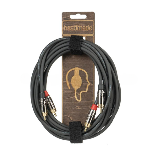 HeadMade Viper Interconnect 2*RCA(M) to 2*RCA(M), 1m - межблочный кабель разъем акустический типа банан van den hul diy banana 4 шт