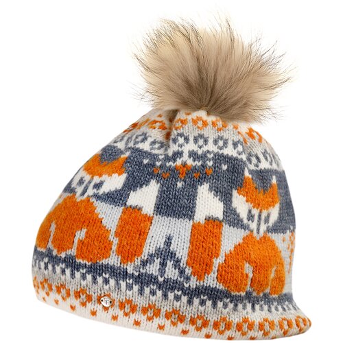 фото Шапка женская finn flare, цвет: белый w19-12151_201, размер 56