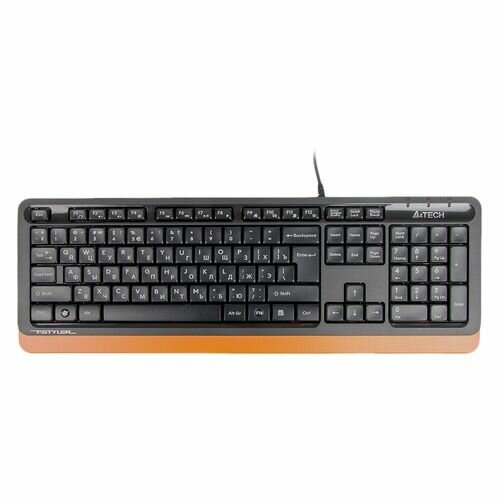 A-4Tech Клавиатура Fstyler FK10 ORANGE черный оранжевый USB 1147534