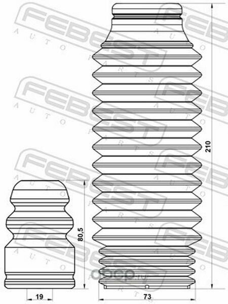 Пыльник Переднего Амортизатора С Отбойником Febest арт. KSHBSPORIIIFKIT