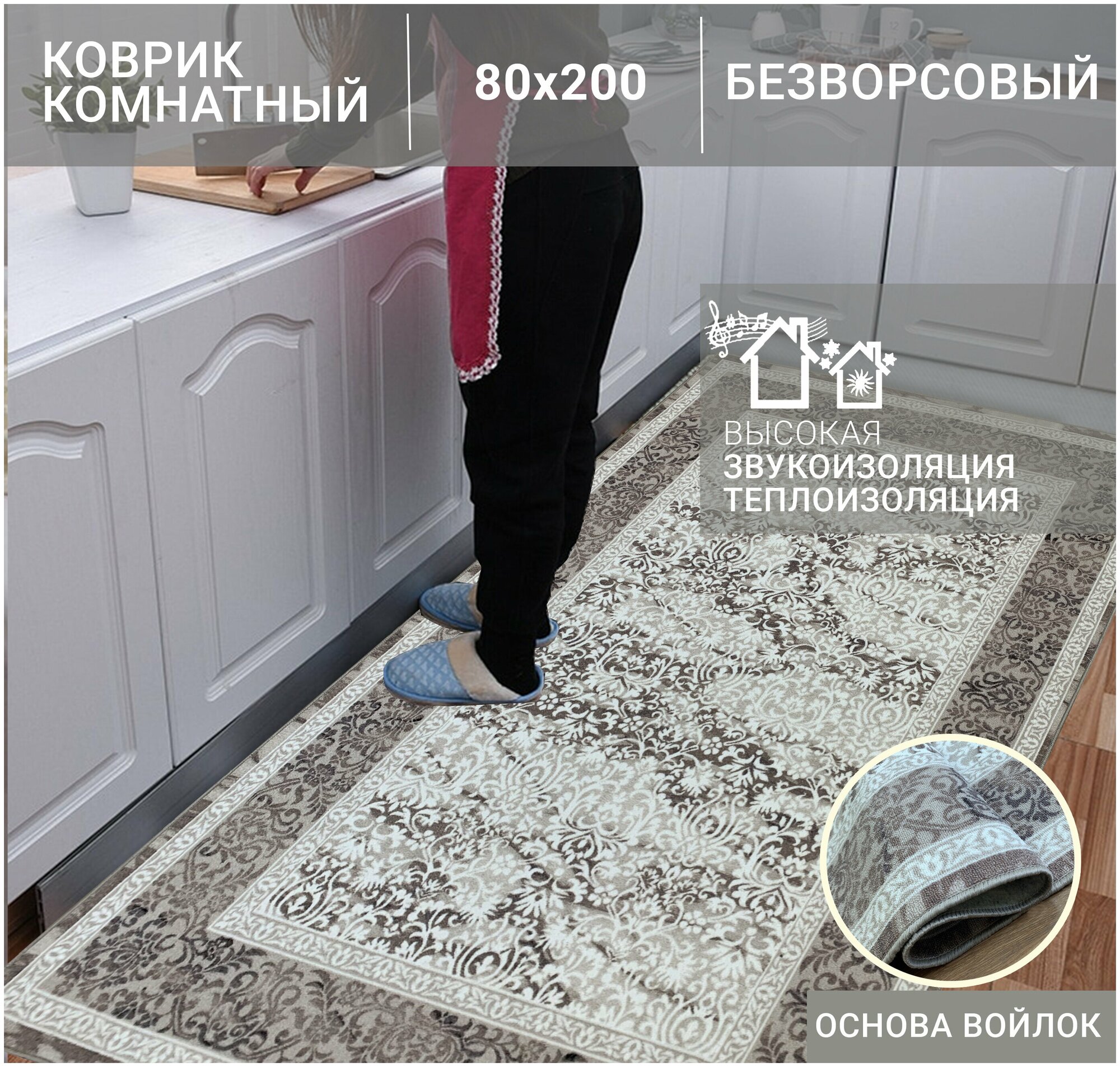 Пушистый коврик с высоким ворсом шегги Dream floor, коврик в спальню, в детскую, на балкон, бирюзовый 80х150