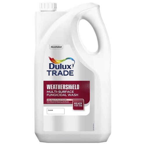 Биоцидная пропитка Dulux Weathershield Multi-Surface Fungicidal Wash средство против плесени и грибка, 5 л, бесцветный