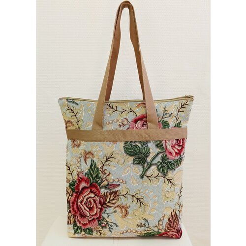 фото Сумка шоппер bella, бежевый