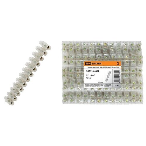 фото Зажим винтовой зви-5 0,75-4мм2 12пар tdm (sq0510-0002) tdm еlectric