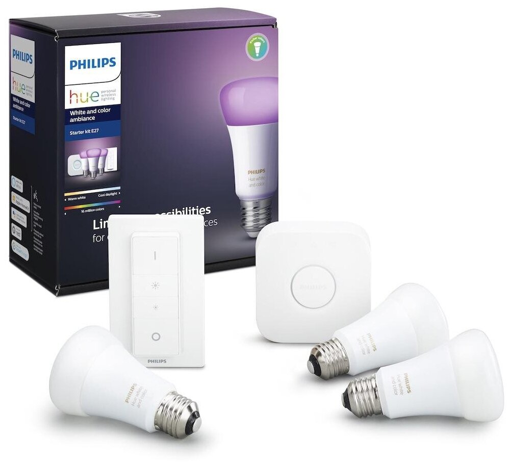 Комплект умного дома Philips Hue White and Color Ambiance Starter Kit