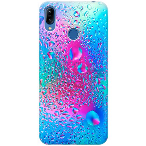 фото Re:pa накладка transparent для asus zenfone max (m2) zb633kl с принтом "капли на стекле"