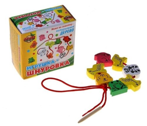 Развивающая игрушка Лесная мастерская Животные (454134), желтый/красный/зеленый