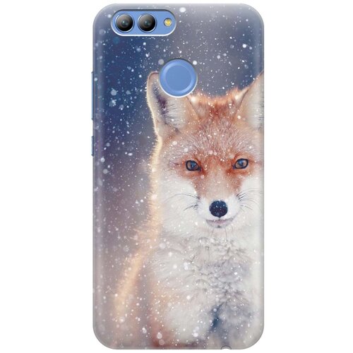 фото Cиликоновый чехол на huawei nova 2 / хуавей нова 2 с принтом "лисица в снегопад" gosso