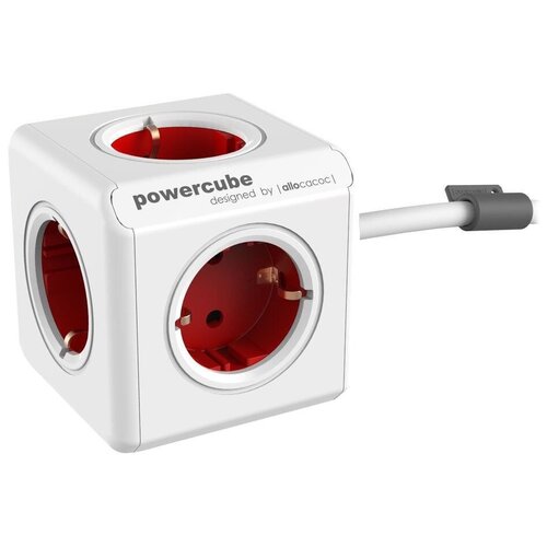 Сетевой фильтр Allocacoc PowerCube Extended красный 1300RD