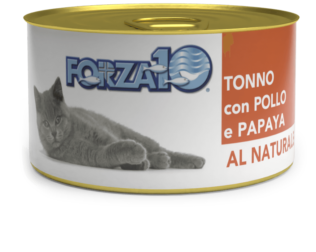 FORZA10 CAT AL NATURALE для взрослых кошек с тунцом, курицей и папайей (75 гр х 24 шт) - фотография № 1