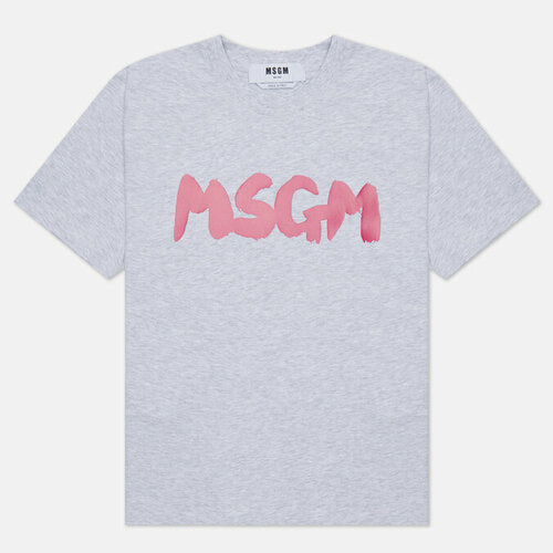 Футболка MSGM, хлопок, размер L, серый