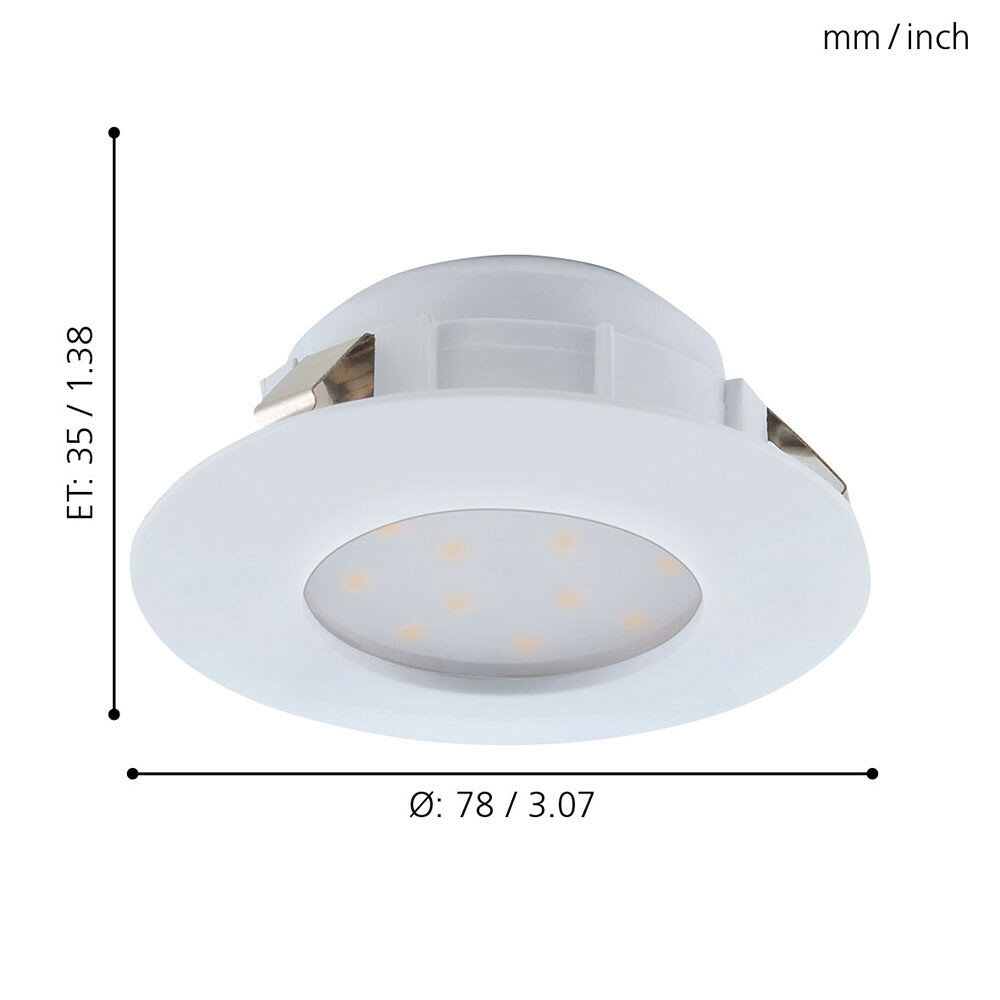 Светильник EGLO Pineda 3 шт. 95821, LED, 14.7 Вт, 3 лампы, 3000, теплый белый, цвет арматуры: белый, цвет плафона: белый, 3 шт. - фотография № 3