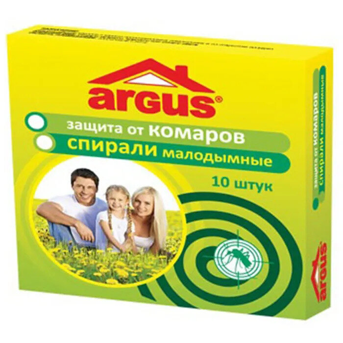 Спираль ARGUS Защита от комаров малодымные