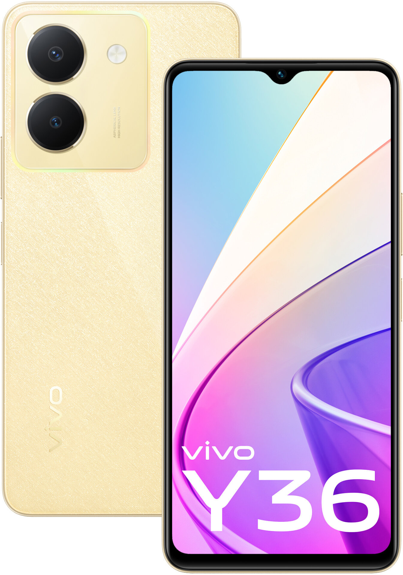 Смартфон VIVO Y36 8 Гб+256 Гб мерцающее золото - фото №6